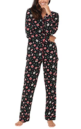 Pajamagram Christmas Pajamas Women - Women Christmas Pajamas, Blk Ornament, Lg #TOP20