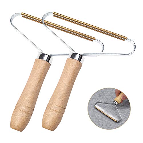 Portable Lint Remover,Pet Hair Remover,Lint Rollers,Clothes Fuzz Remover Fabric Shaver - Reusable Double Sided Lint Shaver for Sweater Woven Coat (2 Pack)