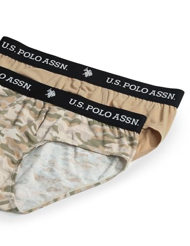 Image of U.S. Polo ASSN. Mens OEB09 Elasticized Waist Underwear Briefs - Pack of 2
