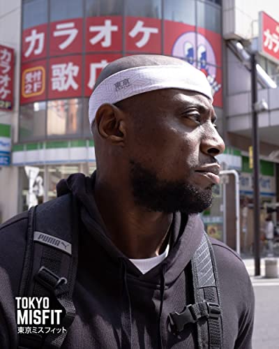 Image of Tokyo Misfit Japanese Headband for Men & Women, Sweat Band (Cube-White)