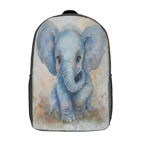 Sac à dos éléphants école enfants 17 pouces grand format pour la rentrée scolaire primaire