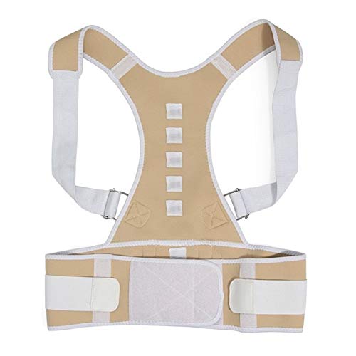 Corrector de Postura Ajustable, Soporte para Espalda, Hombros, Columna Lumbar, clavícula, cinturón, corsé, corrección de Postura (B Nude S)