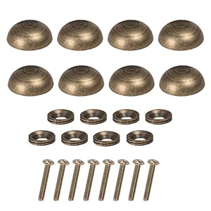 8PCS Mirror Screws Brass Mirror Screws Cap Cover Nails Fasteners Golden for Decorative Mirror, Sign/Advertising Hardware, Nails, Construction… (15mm, Bronze)
