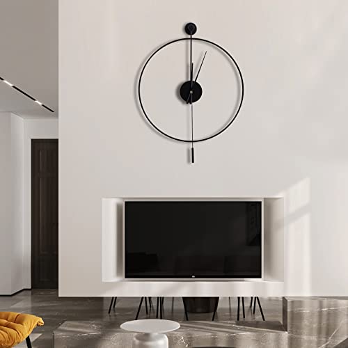 Reloj de pared grande con péndulo y diseño moderno, 20 pulgadas miniatura 6