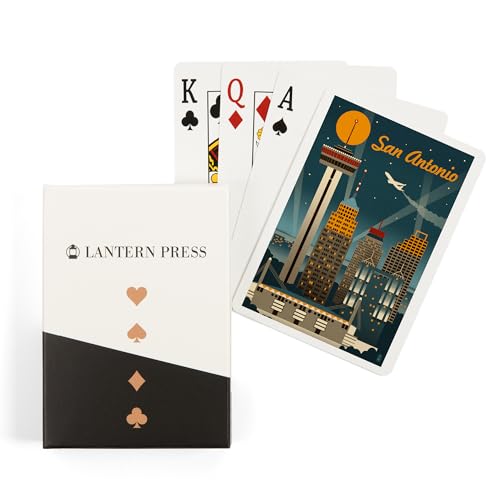 Naipes Poker San Antonio Texas Retro Skyline 52 Cartas