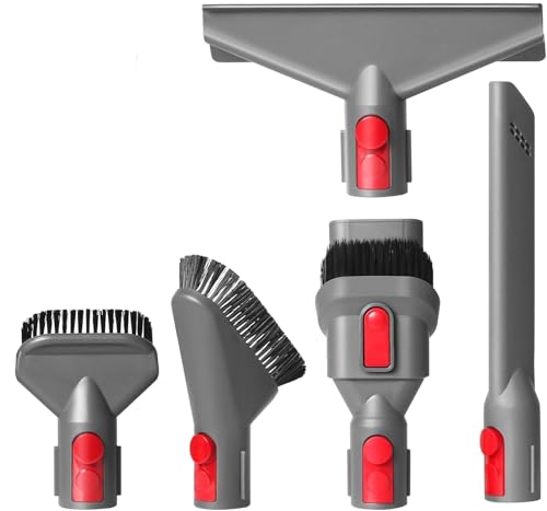 5PCS Kit Accessoires pour Dyson V15 V11 V10 V8 V7 Aspirateur, Brosse de Rechange Compatible avec Dyson, pour Maison, Bureau, Sièges de Voiture Flexible...