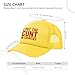 I Put The Cunt in Country Mesh Hat for Men Women Gifts Baseball Cap Trucker Hat Yellow