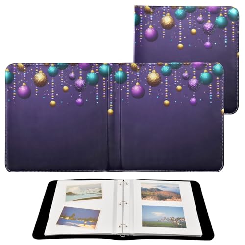 Álbum de fotos autoadhesivo DIY Scrapbook Mardi Gras con bolas de carnaval, anillos de 3 argollas, 40 páginas, 8x10 para recuerdos miniatura 2