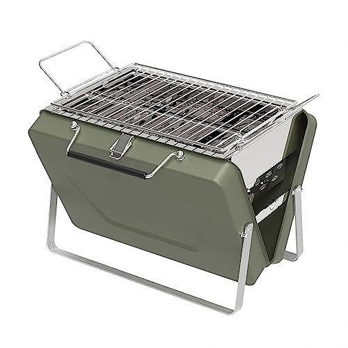 Parrilla pequeña de carbón para el hogar, estufa plegable portátil, parrilla de mesa de camping al aire libre