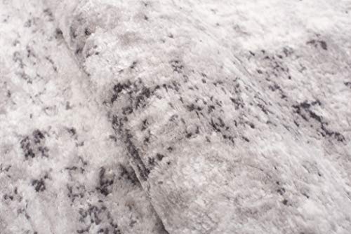 Foto von TAPISO Sky Teppich Kurzflor Modern Beige Grau Hellgrau Vintage Meliert Verwischt Design Wohnzimmer Schlafzimmer 3D Optik ÖKOTEX 200 x 300 cm