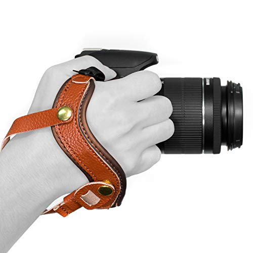Megagear MG897 Genuine Leather Wrist Strap Comfort Padding, Enhanced Hand Grip Stability