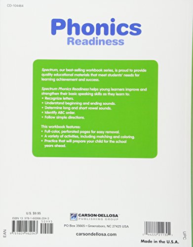 Phonics Readiness, Preschool