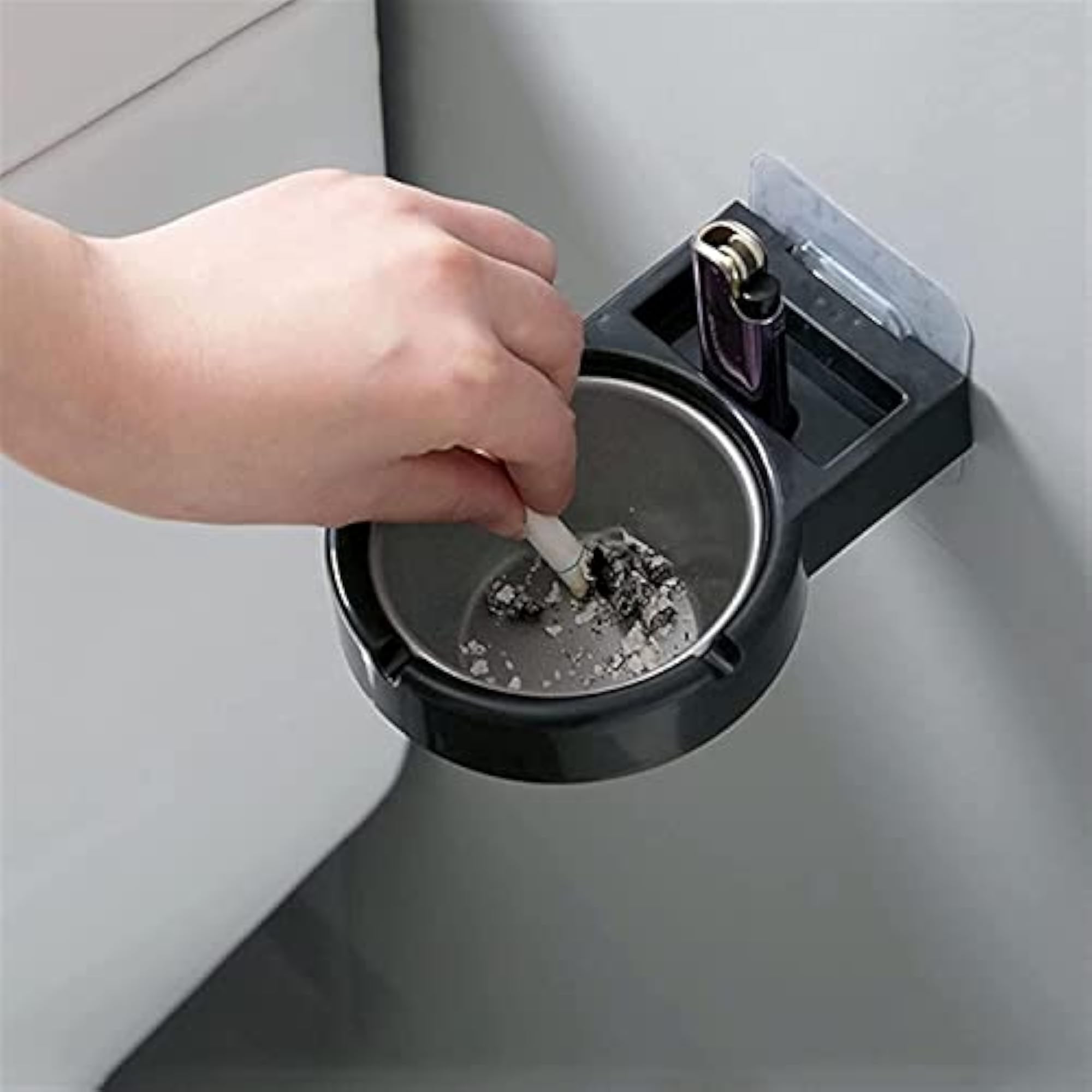 Wall Mounted Ashtray, Cigarette Holder for Bathroom