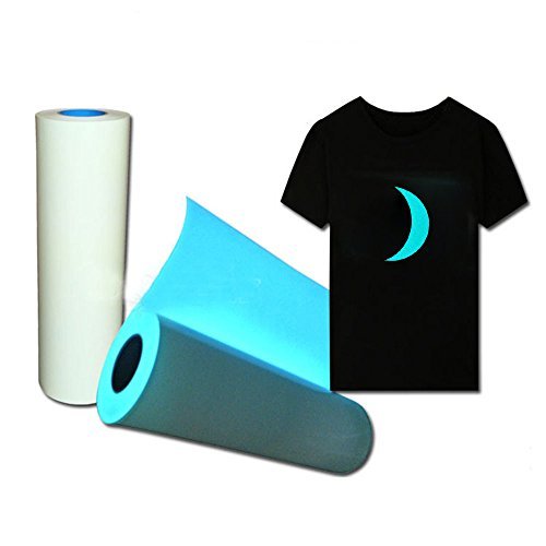HOHOFILM Glow in The Dark Blue Heat Transfer Vinyl T-Shirt Press Paper Sheet Print Pattern 20"x12"
