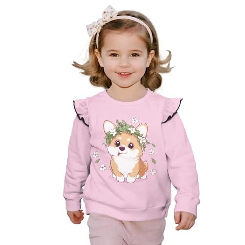 Girl Girl Sweatshirt Clothes Ruffle Sleeves Kids Long Sleeve Fashion Pullover Tops Clothes Comfortable Sport Shirt