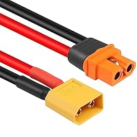 GELRHONR XT60i Verlängerungskabel 1M, XT60 Stecker auf XT60i Buchse Kabel 12AWG Silikonkabel, für Ebike, Drohne Auto Lipo Akku-Ladegerät, Solar Generator Portable Power Station – Ansicht 5