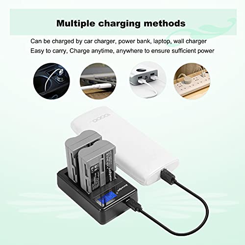 Bonadget 2 Pack 2000Mah En-El3 En-El3A Replacement Battery And Lcd Dual Charger Compatible With Nikon D700 D90 D300S D300 D200 D80 D50 D70S D70 D100 D900 Digital Cameras #TOP4
