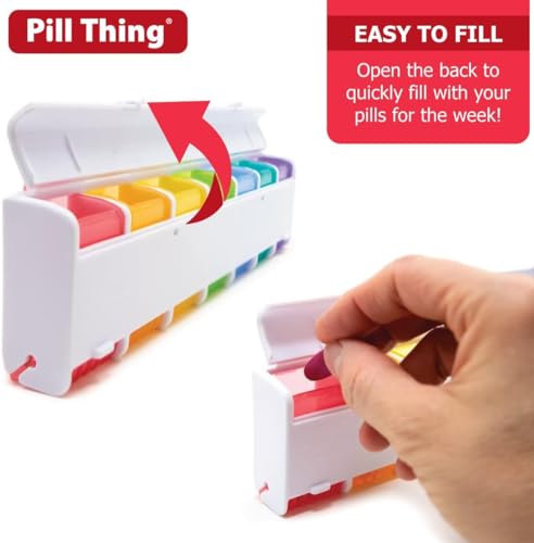 Image of 7 Times a Day Weekly Pill Box Organizer Case, Secure 7X Pillbox with Medication Schedule (997-389 Combo)