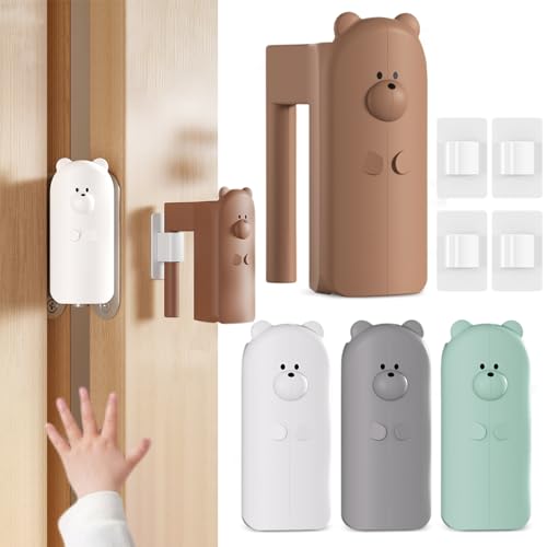 TECHPLUS Lot de 4 protections anti-pincement de porte en silicone, 2024 nouvelles charnières de porte – Protection de doigt de porte conçue pour la...