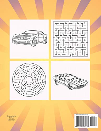 Fast Cars Coloring Book For Kids: Mazes Relaxation Super Cars (world of coloring books for kids) image 4