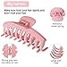 2 Pack Big Hair Claw Clips Nonslip Large Claw Clip for Women and Girls Hair,Strong Hold Grips Hair Accessories 4 Inch (Pink)