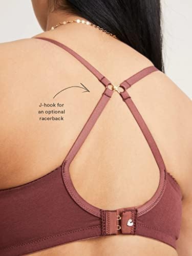 HATCH Everyday Nursing Bra - Breastfeeding Nursing Clip Down Maternity Bra - Premium Cotton - Adjustable Wireless Comfort with One Handed Nursing Clasp - J Hook for Optional Racerback -S