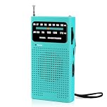 Benss Small Radios Portable AM FM, transistor radios 2AA Battery Operated with Best Reception, Radio with Speaker & Headphone Jack, Pocket Radio for Indoor, Outdoor and Emergency Use(Blue)