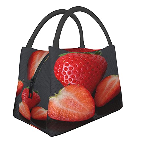 IUBBKI Obst Beere Erdbeersnack Süße Lunchtasche Picknicktasche Kleinigkeiten Tasche Einkaufstasche Tragbare Isoliertasche Küche Familie