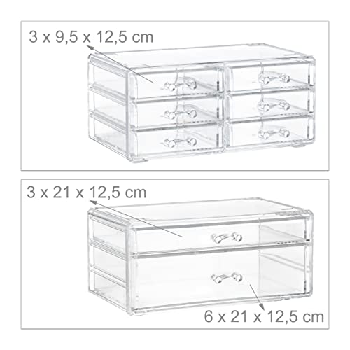 Make up organisateur avec compartiments boîte de rangement cosmétiques - 7
