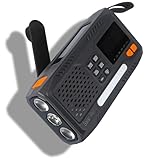 Alkia Notfallradio, Kurbelradio, FM/DAB+/DAB tragbares Solarradio mit 4000mAh Powerbank, Telefon-Ladeger&auml;t, USB-Ladung, Handkurbel, SOS Alarm, 3-Modus-Taschenlampe, f&uuml;r Outdoor, Camping (Grau schwarz)