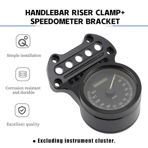 Support d'instrument noir pour moto : résolvez le problème de visibilité sur Dyna - 6