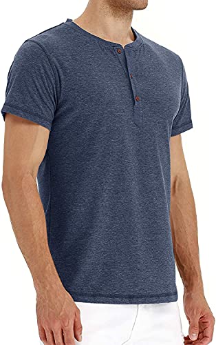 Sailwind Mens Henley Short Sleeve T-Shirt Cotton Casual Shirt - Image 3