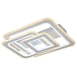 Original plafón hecho de metal metacrilato, con un acabado en color blanco. Tiene tecnología LED 50W 4750 lumens. Sus medidas (cm) son de 57x50x7.