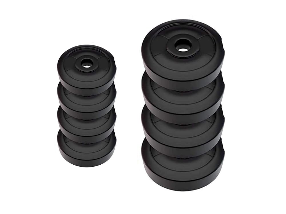 DREAM FIT Set of 30Kg PVC Weight Plates for home gym - Spare Weights for dumbbells, barbells and other exercises (30Kg (2.5Kg x 4 + 5Kg x 4))-image-36