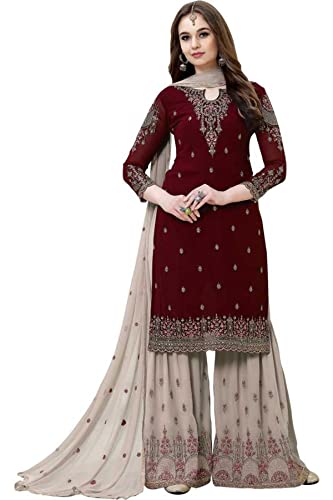 Image of SHAFNUFAB Womens Net Semi Stitched for Ladies use for women for lehenga suit for punjabi And lehenga suit for for wedding