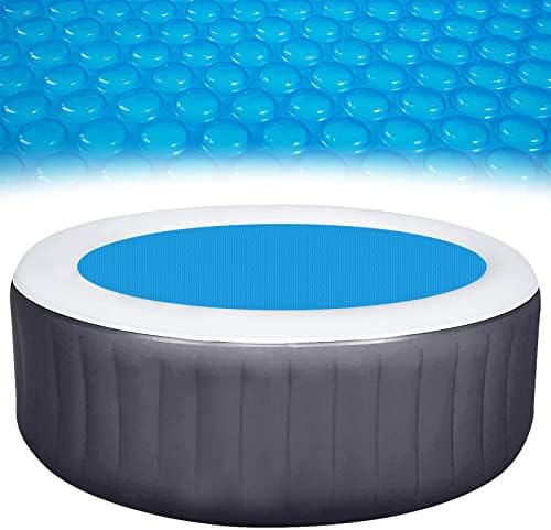 Spa and Hot Tub Cover - 7 FT Dia 16-mil Round Hot Tub Thermal Insulation Solar Blanket Bubble Cover
