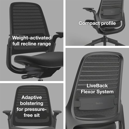 Image of Steelcase Series 1 Ergonomic Office Chair, Carpet Floors, Malt