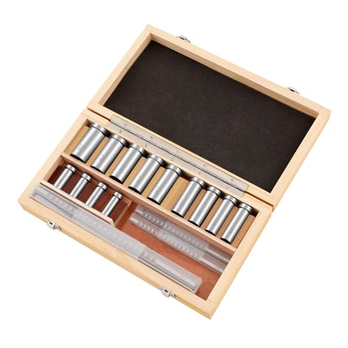 22pcs Keyway Broach Kit - 4mm B1/5mm B1/6mm C/8mm C Broaches, 5 Shims, 13 Bushings, Metric Collared Bushing Shim Set, Industrial Tools for Lathe