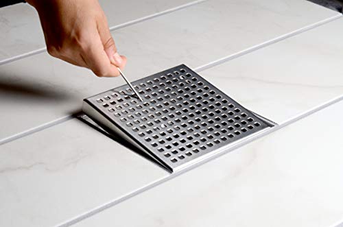 Designline 6 in. x 6 in. Square Drain Tile-in Grate