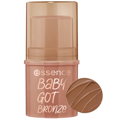 essence baby got bronze bronzing stick, Konturstift, Nr. 10, Braun, natürlich, strahlend frisch, vegan, ohne Alkohol, ohne Konservierungsstoffe, ohne Parabene, 1er Pack (5.5g)