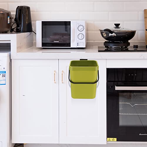YiPHomn Hängender Mülleimer, 5L Küchenmülleimer Abfalleimer mit Deckel, Abfallbehälter zum Aufhängen für Küche, Auto, Bad, Büro, Schlafzimmer - Grün – Bild 6