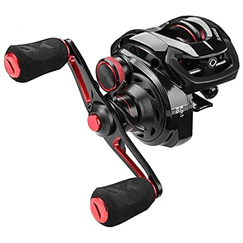 SeaKnight Baitcasting Reels SLARDAR, Baitcaster Reels 10+1 Stainless Ball Bearings Fishing Reel - 7.0:1 Gear Ratio, 17.6LB Carbon Fiber Drag, 10-Level Magnet Braking System, Low Profile Fishing Reel Cover
