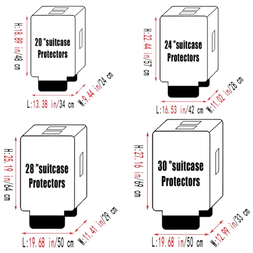 Clear PVC Suitcase Cover – 0.4mm Thick 28 Inch Luggage Cover, Luggage Covers for Suitcase TSA Approved, Luggage Protective Cover for 28" Wheeled Suitcase3
