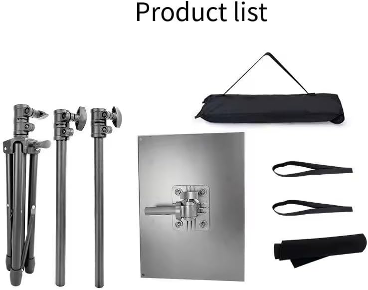 Adjustable Laptop Stand Tripod with Phone Mount – Portable Alloy Laptop Holder,Large Tray, Lightweight, for Office, DJ, Projector & Presentations – Black