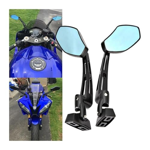 Espejos retrovisores de carreras para motocicleta FZ1 FZR YZF R1 R6 de extremo de manillar 2