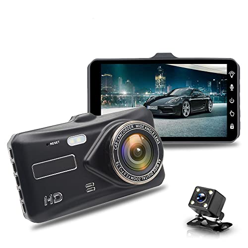 Image of FNX Touch Screen Dual Dash Camera FHD Front and Rear Driving Recorder with G-Sensor,170 Wide Angle,Loop Recording,Night Vision