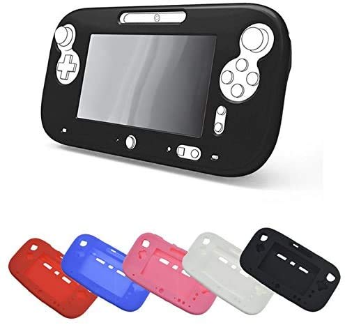 For WiiU Gamepad Controller Protective Soft Rubber Shell Case Cover WiiU Controller (Blue)