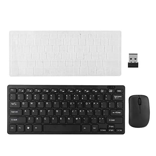 Mini trådlöst tangentbord och optisk musuppsättning för stationär bärbar dator Smart TV Trådlöst tangentbord (黑色)