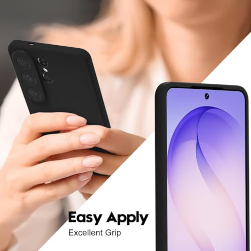 Image of DIZORO Microfiber Candy Case Compatible for Samsung S26 Ultra 5g Smooth Touch Cushion Liquid Soft Silicone Gel Rubber Phone Cases Non-Slip Full Body Protective Shockproof Back Cover - Black OG