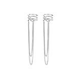 925 Sterling Silver No Piercing Cuff Earrings Chain for Women Wrap Earrings Tassel Clip On Ear